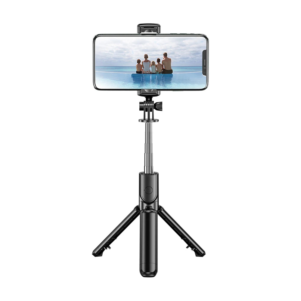 Selfie Stick Bluetooth Techsuit S03, Παγκόσμιος, Μαύρο