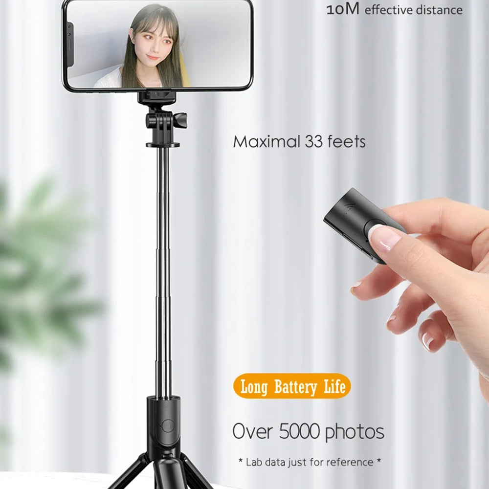 Selfie Stick Bluetooth Techsuit S03, Παγκόσμιος, Μαύρο