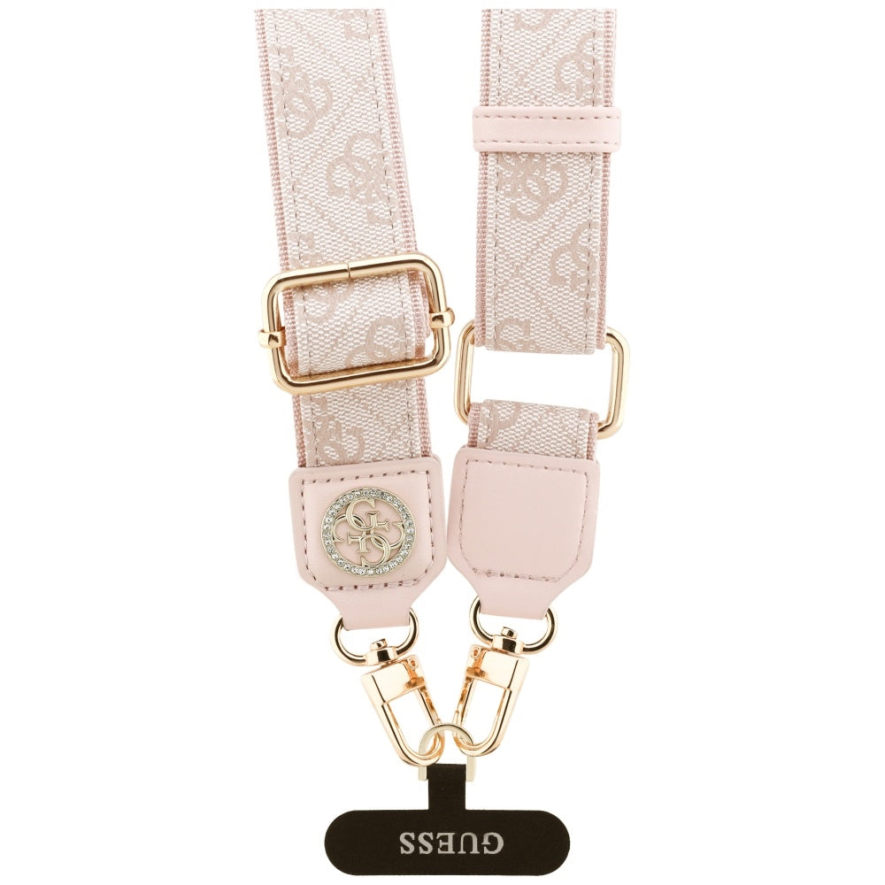 Κορδόνι Τηλεφώνου Guess 4G Strass Μεταλλικό Λογότυπο, Ροζ