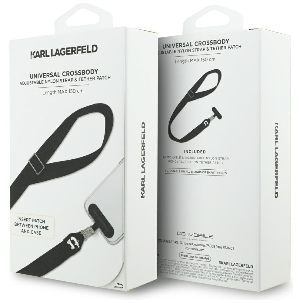 Κορδόνι Τηλεφώνου Karl Lagerfeld Choupette Metal Logo, Μαύρο