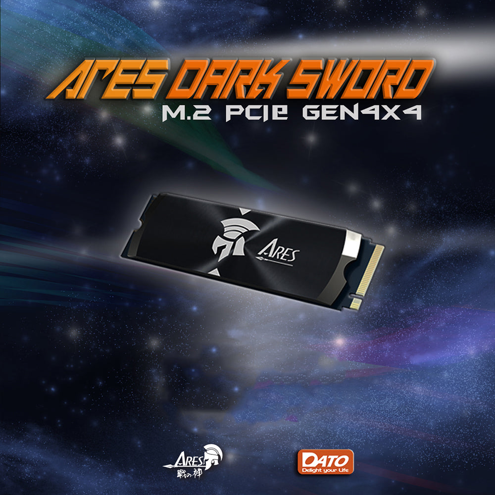Solid State Drive (SSD) Dato Ares Dark Sword, 1TB, NVMe 1.4, PCIE Gen4x4, Μαύρο ARSDSK-1TB