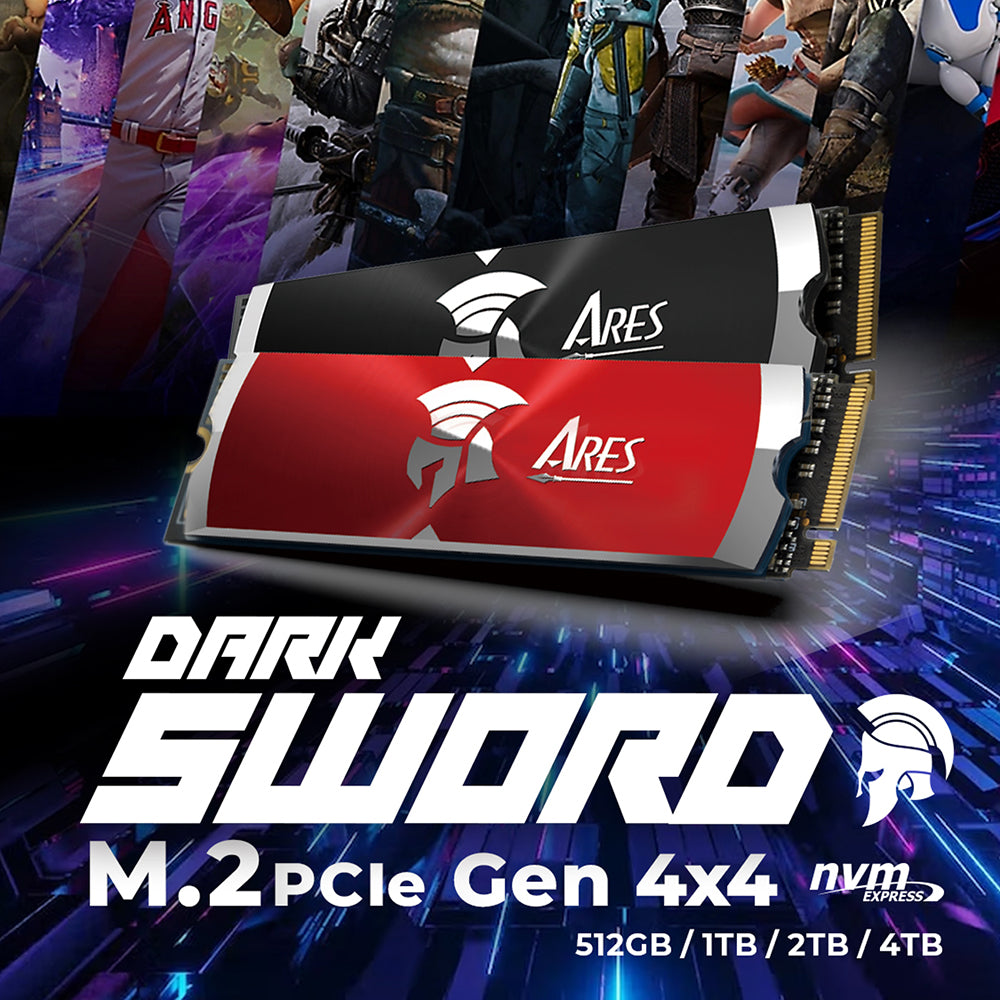 Solid State Drive (SSD) Dato Ares Dark Sword, 4TB, NVMe 1.4, PCIE Gen4x4, Κόκκινο ARSDSR-4TB