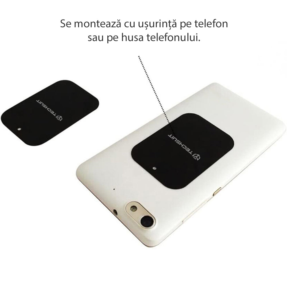 Αυτοκόλλητο Μεταλλικό Techsuit MP03 2σε1, Μαύρο