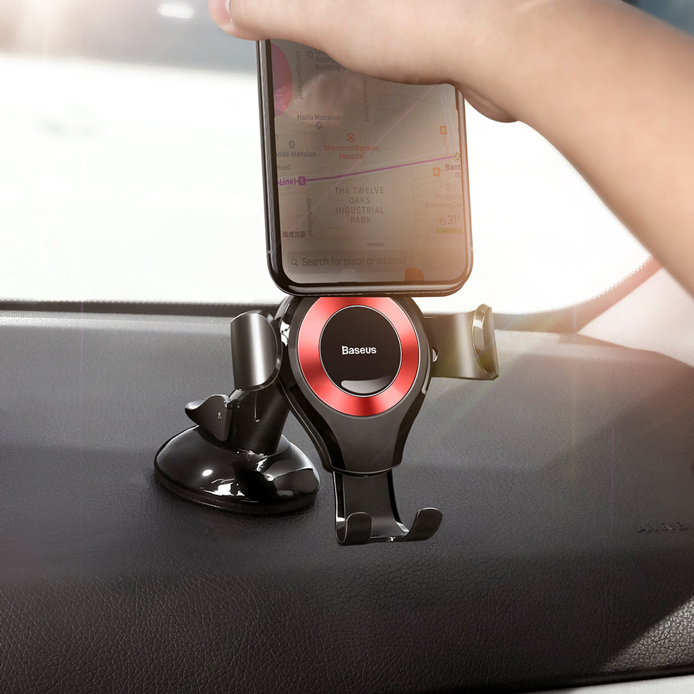 Baseus Osculum Gravity Car Holder, Universal, Red SUYL-XP09