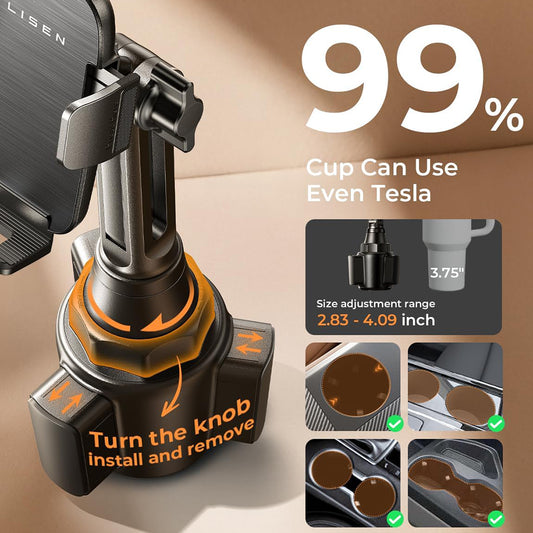 Βάση Αυτοκινήτου Lisen για Τηλέφωνο / Τάμπλετ, 4.5inch - 12.9inch, Μαύρο YL0223070048