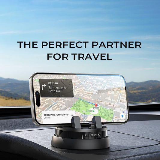 Βάση Αυτοκινήτου Lisen για Τηλέφωνο / Ταμπλέτα με πάχος 6mm - 13mm, Μαύρο YL0224060015