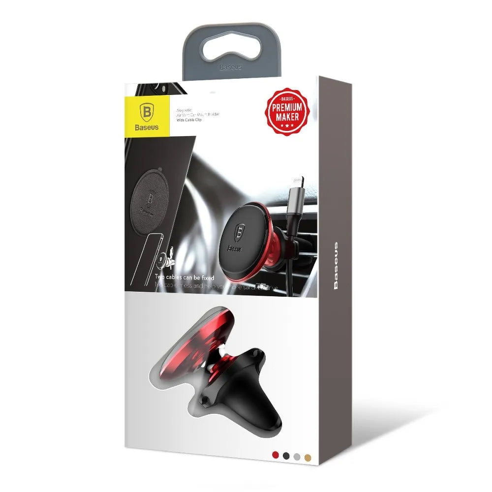 Baseus Air Vent μαγνητικό στήριγμα αυτοκινήτου, γενικής χρήσης, κόκκινο SUGX020009