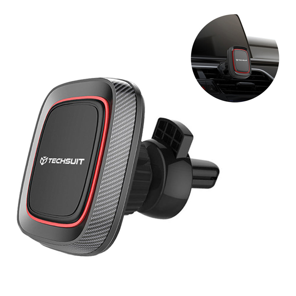 Μαγνητική Βάση Αυτοκινήτου Techsuit S5, Παγκόσμια, Μαύρο Κόκκινο