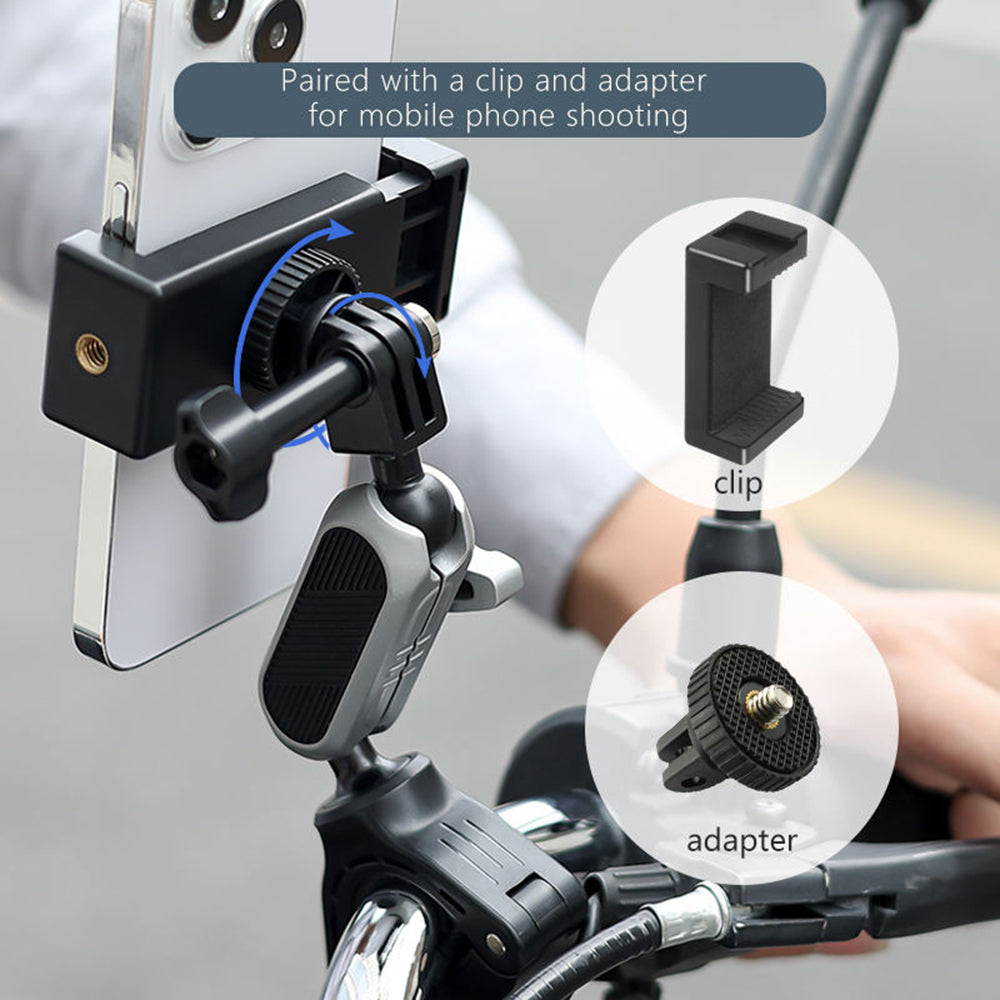 Βάση Ποδηλάτου Κάμερας Action Techsuit JX-008 για GoPro, Γκρι