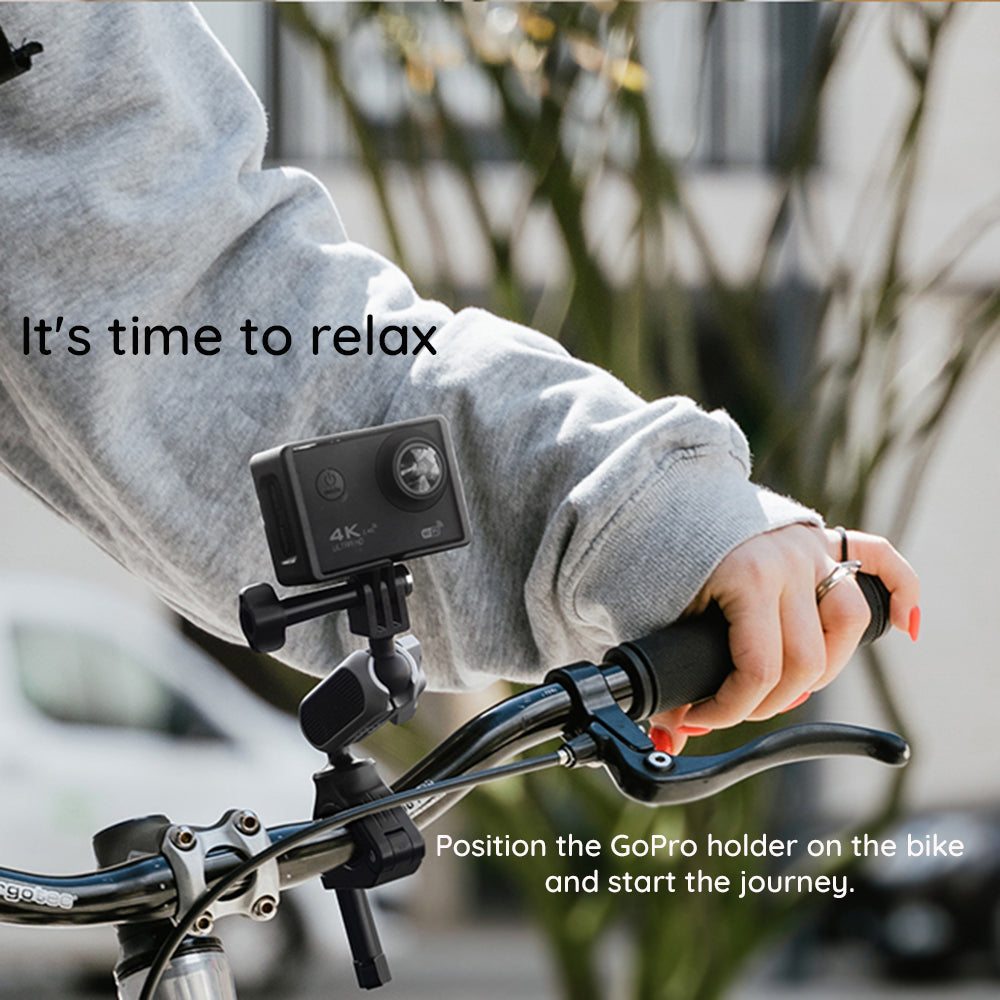 Βάση Ποδηλάτου Κάμερας Action Techsuit JX-008 για GoPro, Γκρι