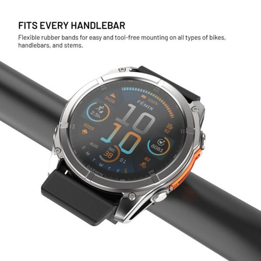 Βάση Ποδηλάτου Fixed για Garmin Watch 22mm / Edge Computer, Μαύρο