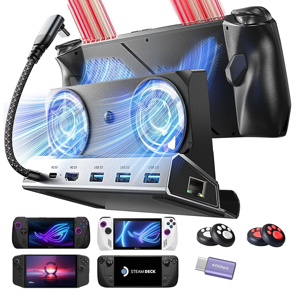 Hub Υποστήριξης με Ψύκτη Lisen S1 για Κονσόλα ROG / Lenovo / Razer / Aya / Logitech / Onexplayer Series, Μαύρο YL0423110005