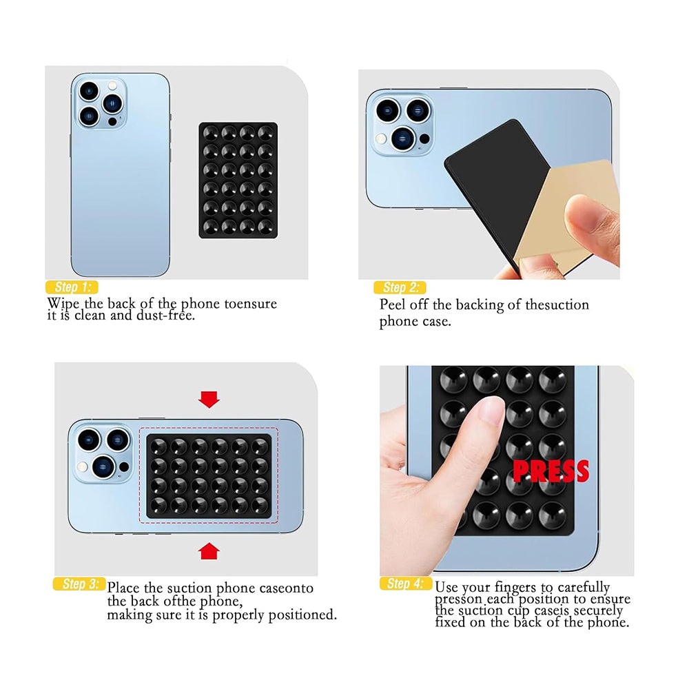 Βάση με Βεντούζες Techsuit SB-PAD, Μαύρο