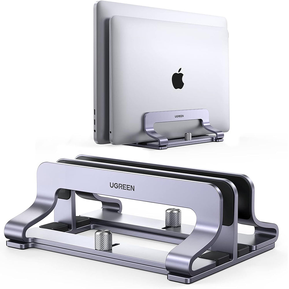 Κάθετη Βάση UGREEN LP258 Two για Laptop με πάχος 12mm - 26mm, Ασημί