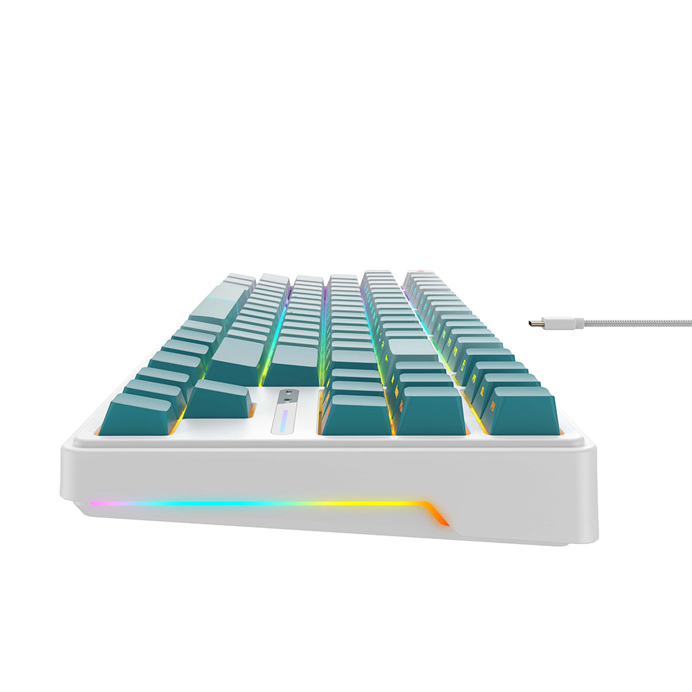 Πληκτρολόγιο Gaming Wired USB HAVIT KB901L, RGB, 1.8m, Άσπρο Πράσινο