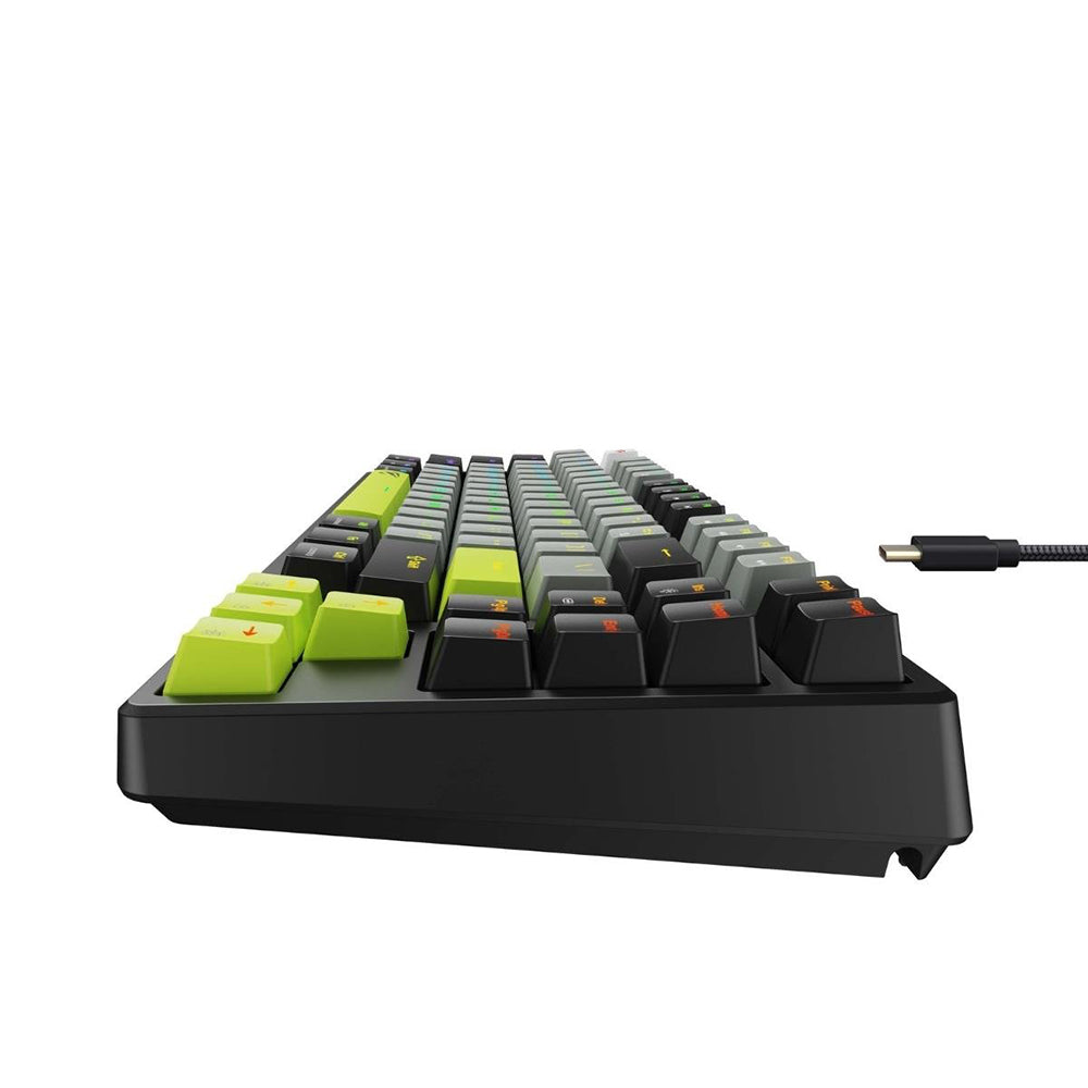 Wired USB Gaming Keyboard HAVIT KB904L, RGB, 1.8m, Black Green
