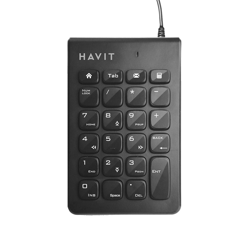 Αριθμητικό Πληκτρολόγιο Wired USB HAVIT KB223, 1.5m, Μαύρο
