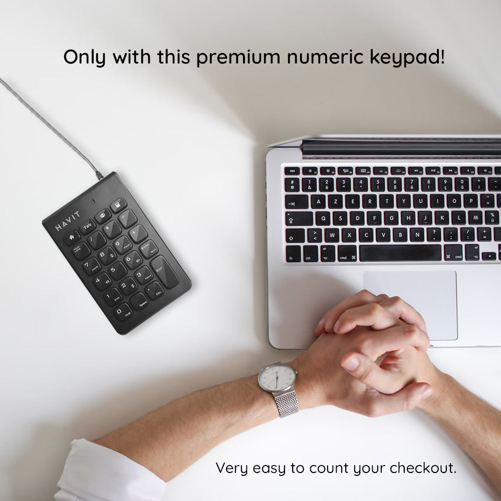 Αριθμητικό Πληκτρολόγιο Wired USB HAVIT KB223, 1.5m, Μαύρο