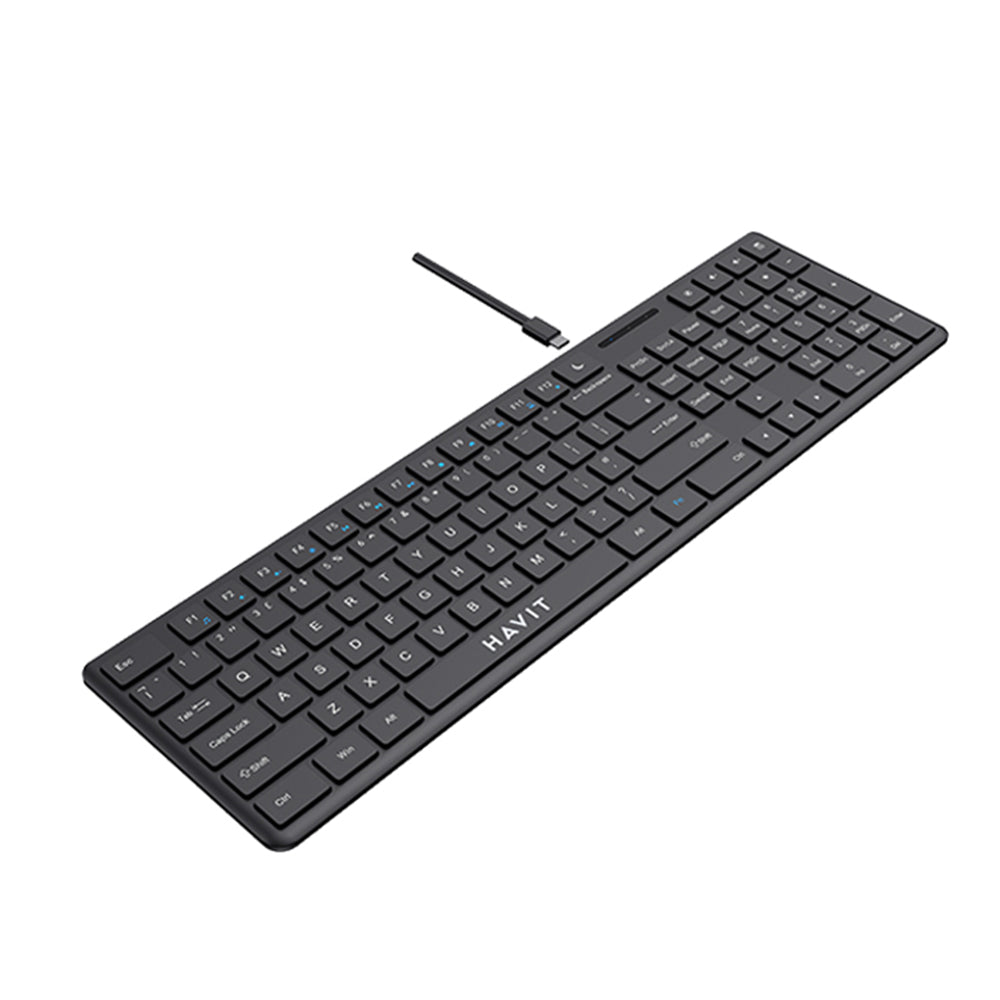 Πληκτρολόγιο Wired USB HAVIT KB252, USB-C, 1.5m, Μαύρο