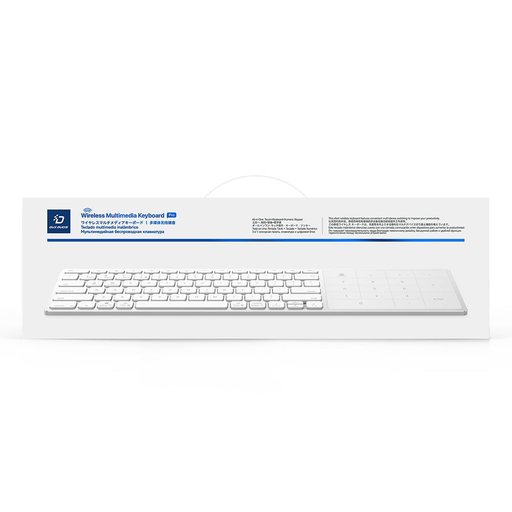 Ασύρματο Πληκτρολόγιο DUX DUCIS LK, BT / Wi-Fi, Λευκό
