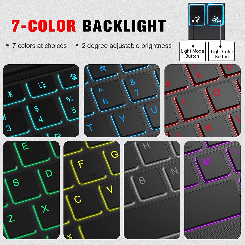 Ασύρματο Πληκτρολόγιο Techsuit WK1, RGB, Μαύρο