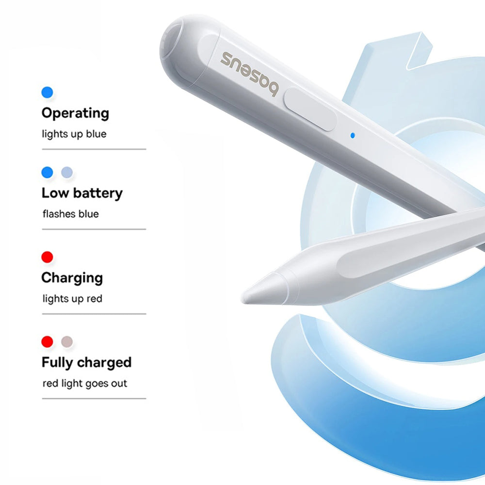 Touch Pen Baseus Smooth Writing 2 Series για Apple iPad, Ενεργή Ασύρματη Έκδοση, Λευκό P80015802213-03