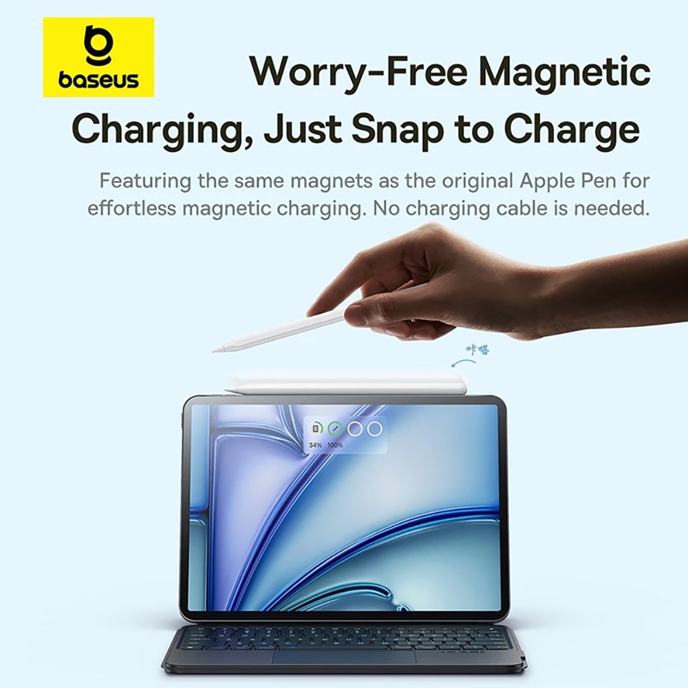 Touch Pen Baseus Smooth Writing 3 Series για Apple iPad, Έκδοση Ενεργού Ασύρματου, Λευκό P80080806213-00
