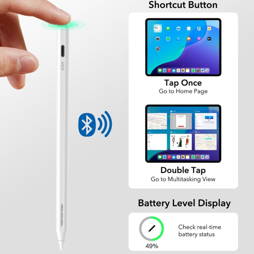Touch Pen ESR Geo για Apple iPad, Ενεργή Έκδοση, Λευκό