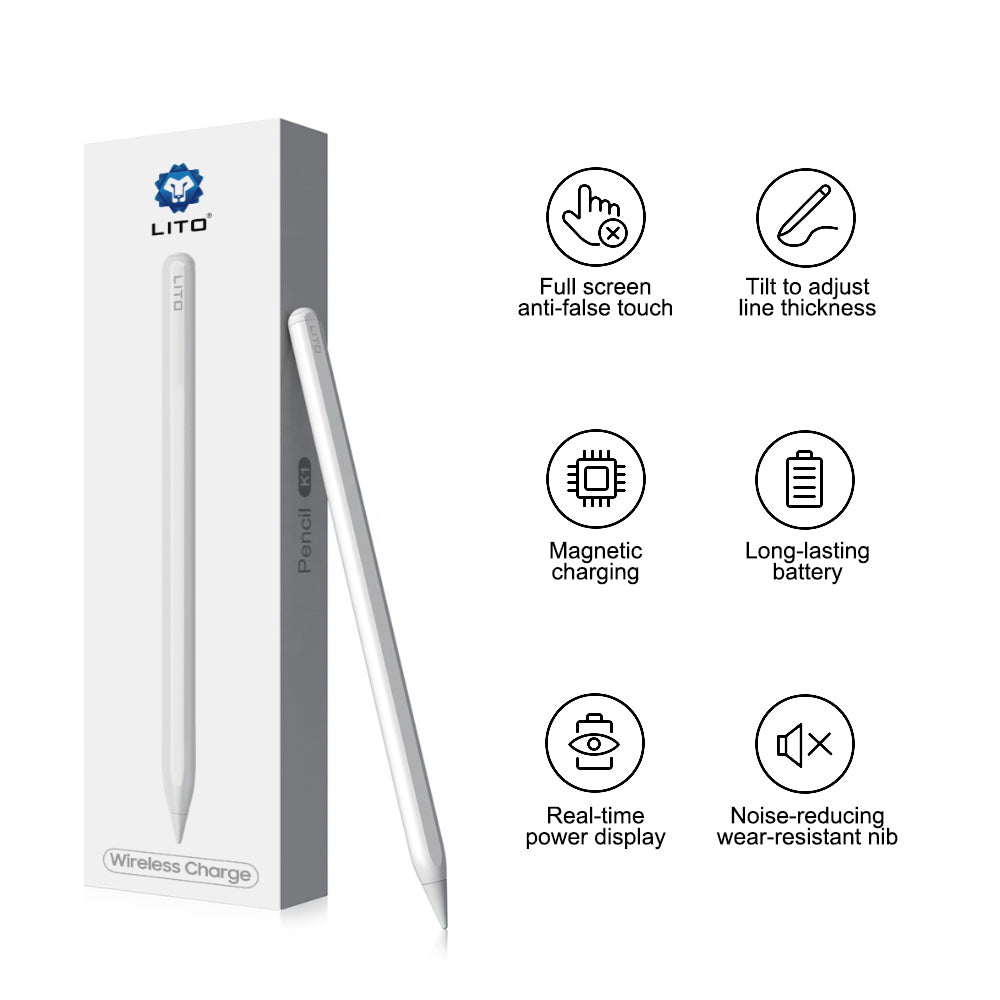 Touch Pen Lito K1 για Apple iPad, Ενεργή Έκδοση, Λευκό