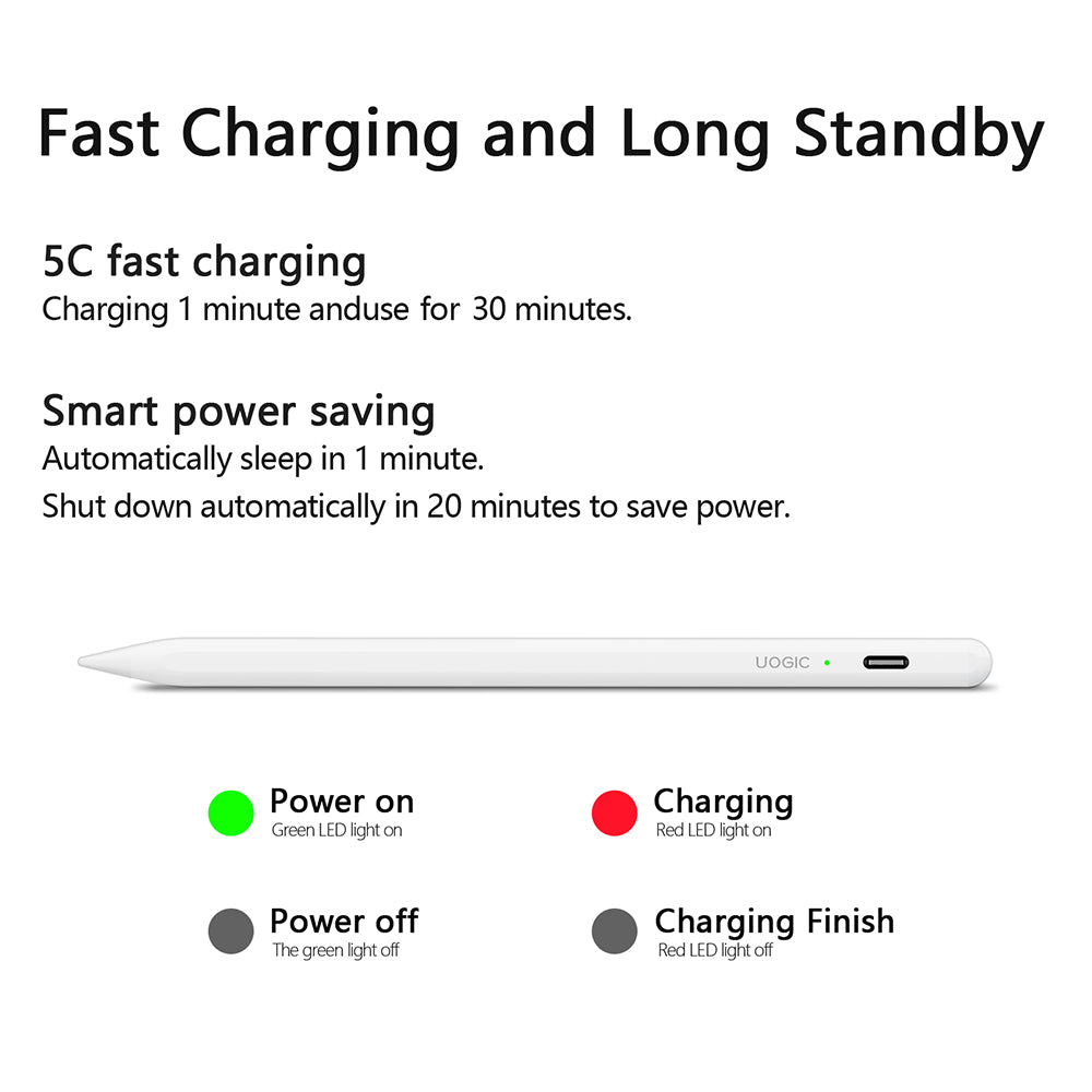 Touch Pen Techsuit AC10-CP για Apple iPad, Ενεργή Έκδοση, Λευκό