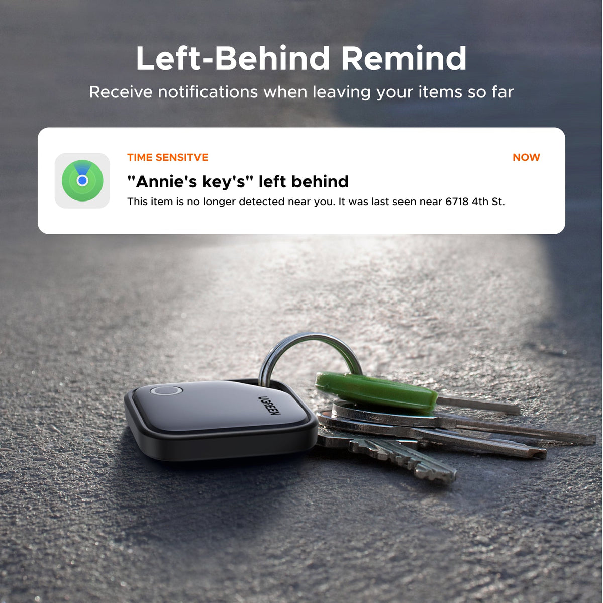 UGREEN SmartTag Pro Smart CM916 (75646P) για iOS / Android Series, Σετ 4 τεμάχια, Μαύρο