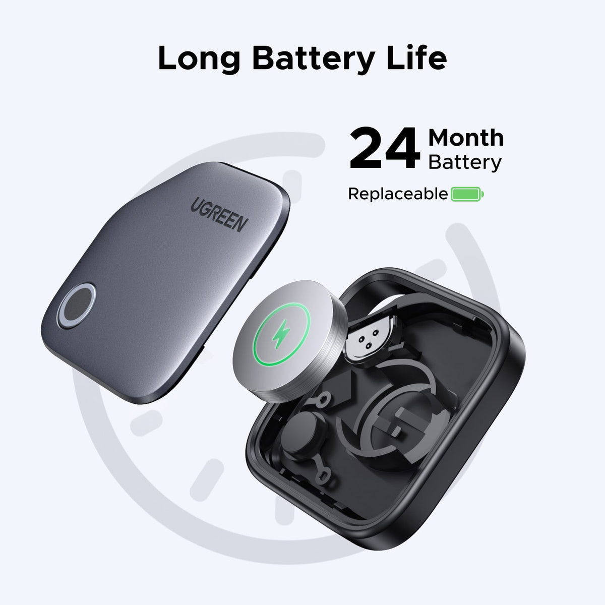 UGREEN SmartTag Pro Smart CM916 (75646P) για iOS / Android Series, Σετ 4 τεμάχια, Μαύρο