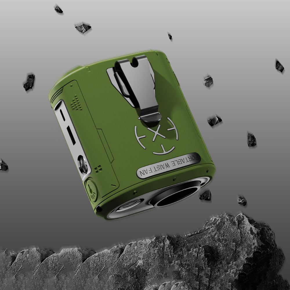 Φορητός Ανεμιστήρας Techsuit Z14 με εξωτερική μπαταρία 5000mAh, Γκρι