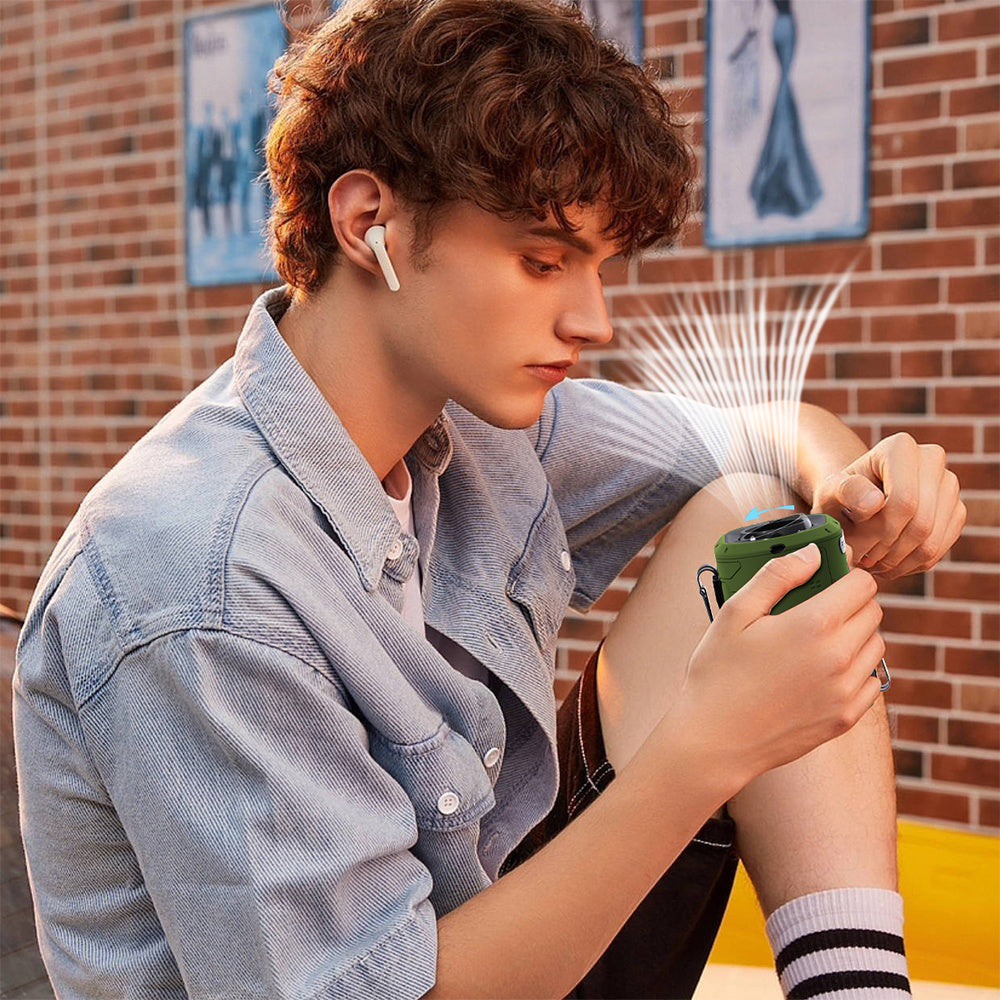 Φορητός Ανεμιστήρας Techsuit Z14 με εξωτερική μπαταρία 5000mAh, Γκρι