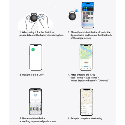 Acefast SmartTag S2 για σειρές iOS, Μαύρο