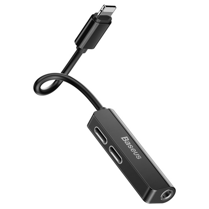 Lightning Audio Adapter - Lightning / 3.5mm Baseus L52, Black, Resealed CALL52-01