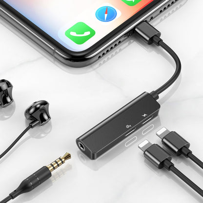 Αντάπτορας Ήχου Lightning - Lightning / 3.5mm Baseus L52, Μαύρος CALL52-01