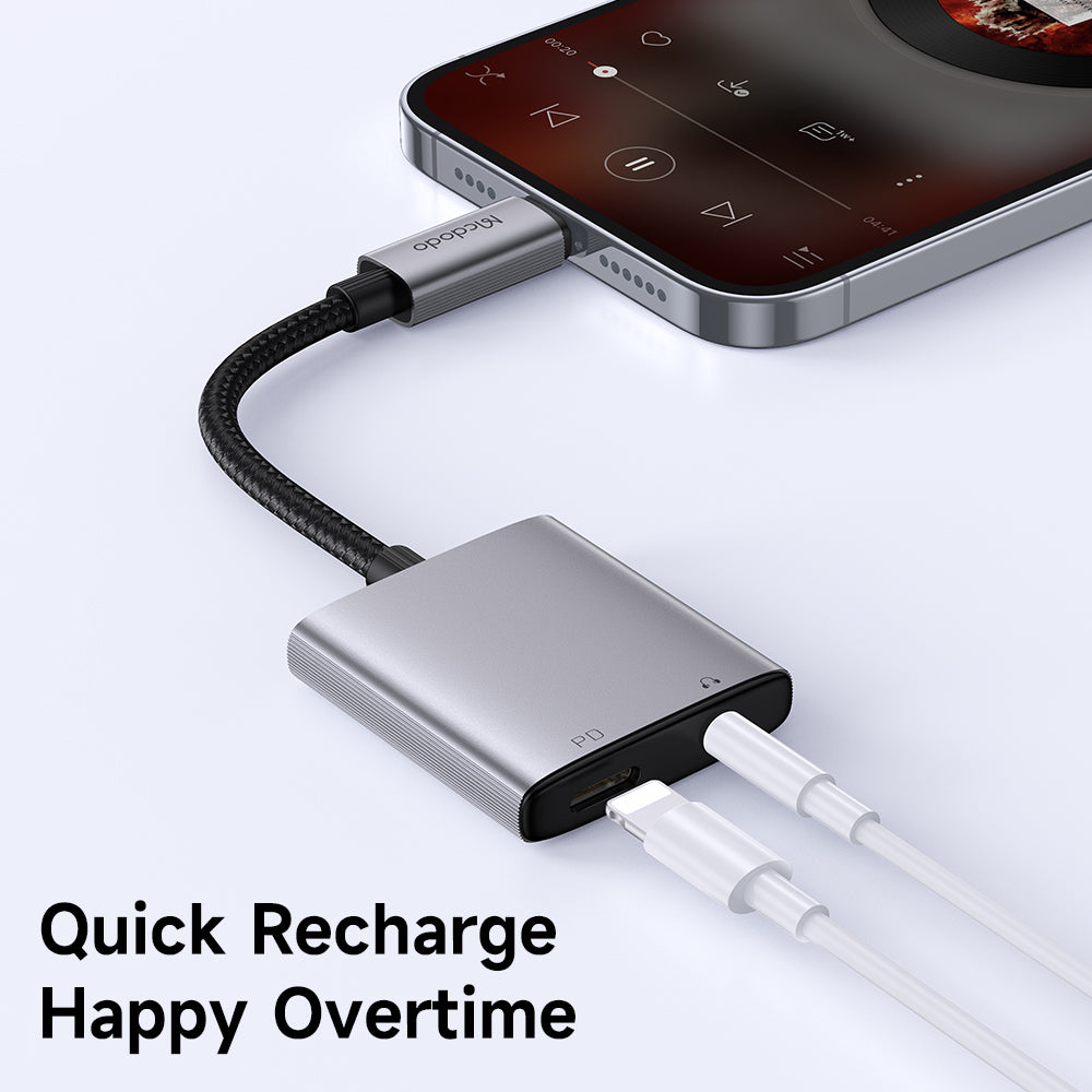 Lightning Audio Adapter - Lightning / 3.5mm McDodo CA-5540 Wales, Gray