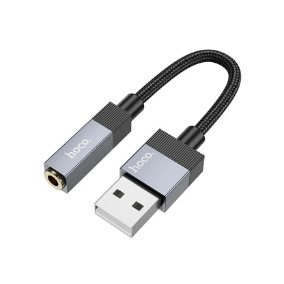 Προσαρμογέας Ήχου HOCO UPA32D, USB-A - 3.5mm, Μαύρο