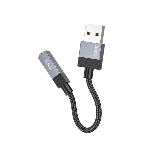 Προσαρμογέας Ήχου HOCO UPA32D, USB-A - 3.5mm, Μαύρο