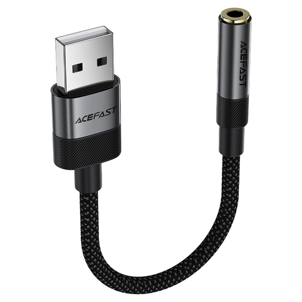 Προσαρμογέας Ήχου Acefast J13, USB-A - 3.5mm, Μαύρο