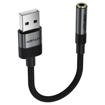 Προσαρμογέας Ήχου Acefast J13, USB-A - 3.5mm, Μαύρο