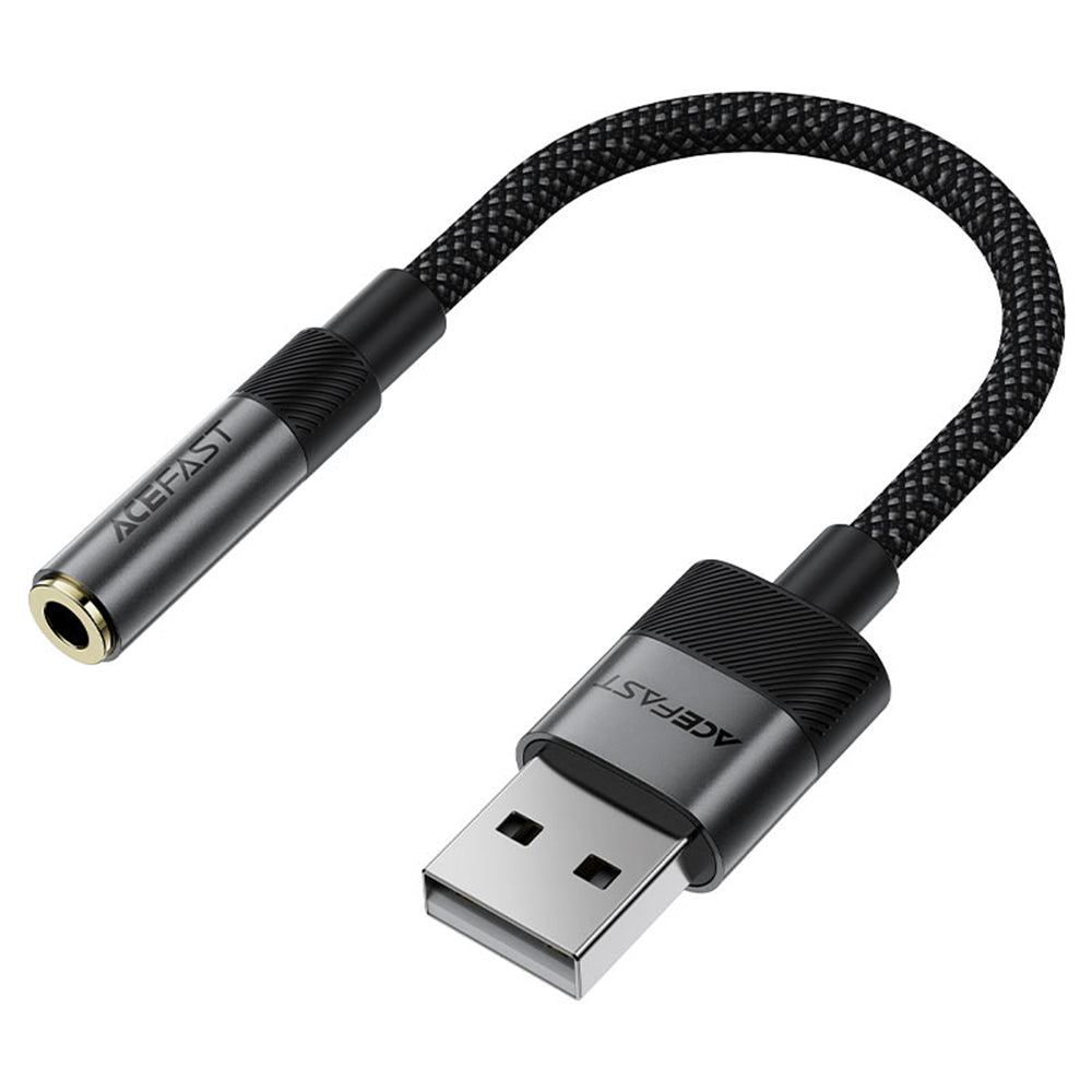Προσαρμογέας Ήχου Acefast J13, USB-A - 3.5mm, Μαύρο