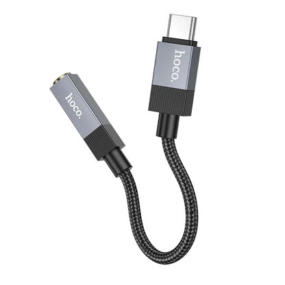 Προσαρμογέας Ήχου USB-C - 3.5mm HOCO UPA32C, Μαύρο