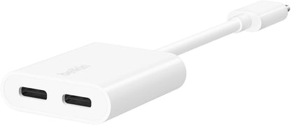 USB-C Audio Adapter - USB-C / USB-C Belkin RockStar, White F7U081btWH
