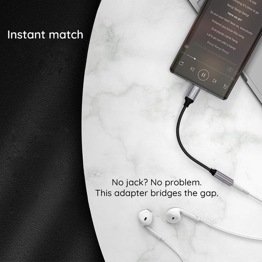 Προσαρμογέας Ήχου USB-C - 3.5mm Techsuit AC13 FuseXound, Μαύρο