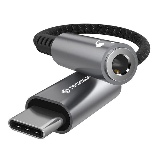 Προσαρμογέας Ήχου USB-C - 3.5mm Techsuit AC14 SonicPiX, Γκρι