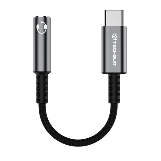 Προσαρμογέας Ήχου USB-C - 3.5mm Techsuit AC14 SonicPiX, Γκρι