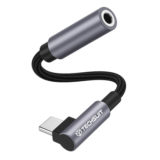 Προσαρμογέας Ήχου USB-C - 3.5mm Techsuit AC7 MusicDox, Γκρι