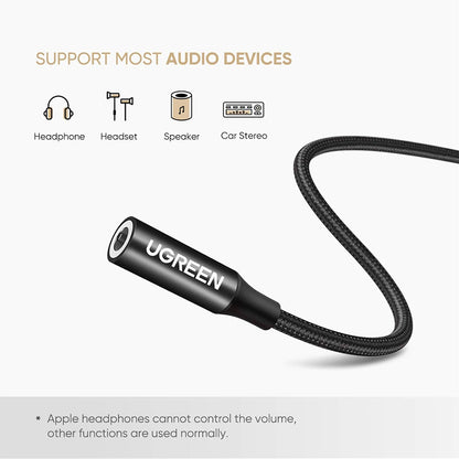 Προσαρμογέας Ήχου USB-C - 3.5mm UGREEN AV142, Μαύρο